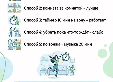 5 способов быстрой уборки дома.